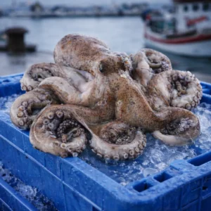 Poulpe frais de Nazaré (Polvo), pêché artisanalement au casier et au pot dans l'Atlantique Nord-Est, garanti jamais congelé